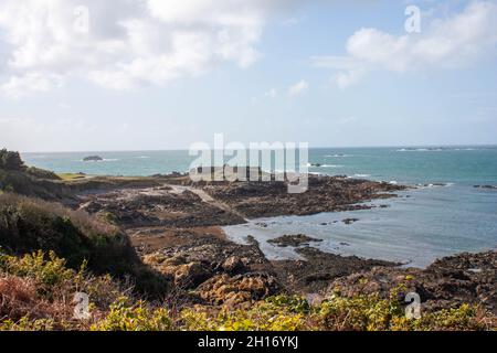 Fort Pezeries in Guernsey, Kanalinseln Stockfoto