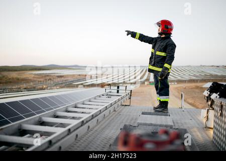 Von oben Ernte afrikanische Freiberuflerin sitzt in der Nähe von Baum und Surfen Netbook an sonnigen Tag im Park Stockfoto