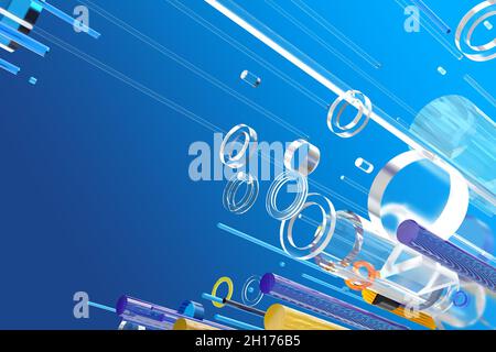 Abstrakter Business-Banner-Hintergrund mit geometrischen Formen Stockfoto