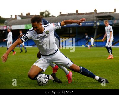 SOUTHEND, ENGLAND - 16. OKTOBER: Darryl Harrison von Chertsey Town während der vierten Runde des FA Cup Qualifying zwischen Southend United und Chertsey Town in Stockfoto