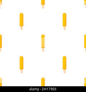 Frostige orange Frucht Popsicle Muster nahtlose Hintergrund Textur wiederholen Tapete geometrischen Vektor Stock Vektor