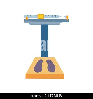 Waage, Messsymbole. Flaches Design. Vektordarstellung für Wägegeräte Stock Vektor