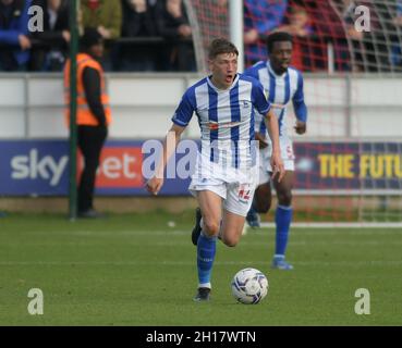 SALFORD, GROSSBRITANNIEN. 16. OKTOBER Joe Grey von Hartlepool United während des Sky Bet League 2-Spiels zwischen Salford City und Hartlepool United in Moor Lane, Salford am Samstag, 16. Oktober 2021. (Quelle: Scott Llewellyn | MI News) Stockfoto