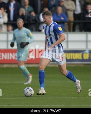 SALFORD, GROSSBRITANNIEN. 16. OKTOBER Hartlepool United's Neill Byrne während des Sky Bet League 2-Spiels zwischen Salford City und Hartlepool United in Moor Lane, Salford am Samstag, 16. Oktober 2021. (Quelle: Scott Llewellyn | MI News) Stockfoto