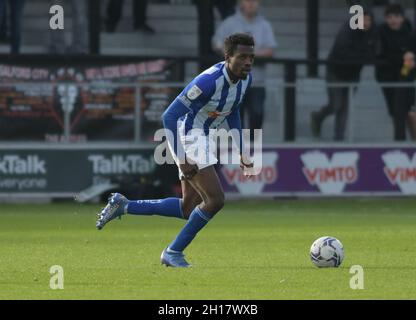 SALFORD, GROSSBRITANNIEN. 16. OKTOBER Timi Odusina von Hartlepool United während des Sky Bet League 2-Spiels zwischen Salford City und Hartlepool United in Moor Lane, Salford am Samstag, 16. Oktober 2021. (Quelle: Scott Llewellyn | MI News) Stockfoto