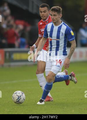 SALFORD, GROSSBRITANNIEN. 16. OKTOBER: Gavan Holohan von Hartlepool United während des Sky Bet League 2-Spiels zwischen Salford City und Hartlepool United in Moor Lane, Salford am Samstag, 16. Oktober 2021. (Quelle: Scott Llewellyn | MI News) Stockfoto