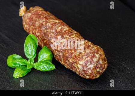 Eine traditionelle hessische Räucherwurst Stockfoto