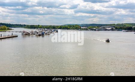 River Medway in Rochester in Kent, England. Stockfoto