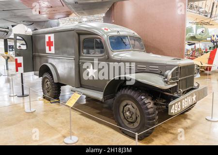 Ein war war II Dodge WC-54 3/4 Tonnen 4x4 Krankenwagen. Es war der am häufigsten verwendete Krankenwagen von U.S.military Streitkräften im Zweiten Weltkrieg. Stockfoto