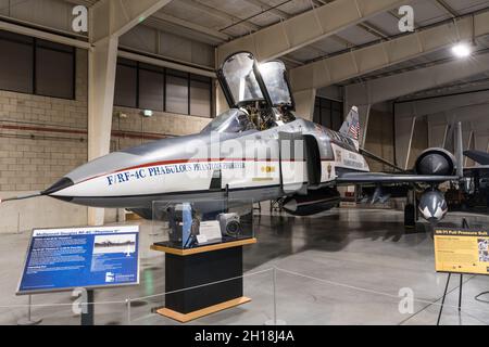 Ein McDonnell Douglas RF-4C Phantom II Aufklärungsjet im Hill Aerospace Museum in Utah. Stockfoto