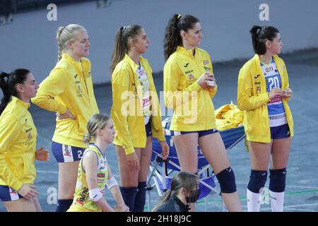 Rom, Italien. Oktober 2021. Pala Eur, Rom, Italien, 17. Oktober 2021, Imoco Volley Conegliano während Acqua&Sapone Roma Volley Club vs Imoco Volley Conegliano - Volleyball Italienische Serie A1 Frauenspiel Kredit: Live Media Publishing Group/Alamy Live News Stockfoto