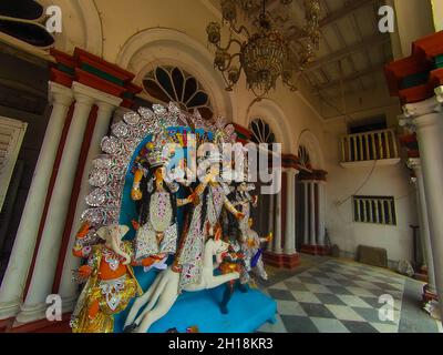 Der höchste shakti, Maa Durga wird in äußerster Hingabe in der hinduistischen Religion verehrt Stockfoto