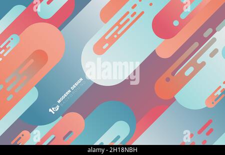 Abstraktes Farbverlauf Design abgerundete Linien Muster Streifen Linie Kunstwerk Vorlage. Dekorativ für Poster, Kunstwerk, Designhintergrund. Stock Vektor