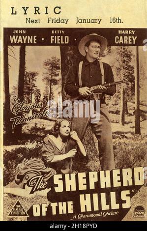 JOHN WAYNE BETTY FIELD und HARRY CAREY SR in THE SHEPHERD OF THE HILLS 1941 Regisseur HENRY HATHAWAY Roman Harold Bell Wright künstlerische Leitung Roland Anderson und Hans Dreier Paramount Picturns Stockfoto