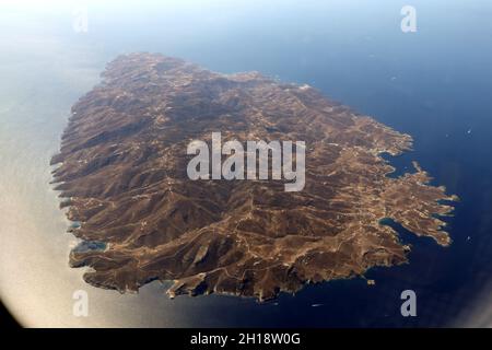 Luftaufnahme Von Kea / Tzia Island Griechenland Stockfoto