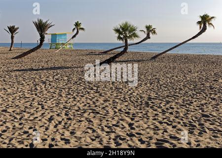 Le Barcares, Frankreich. August 2021. Le Barcares Strand im Sommer am 31. August 2021 in Frankreich. Stockfoto