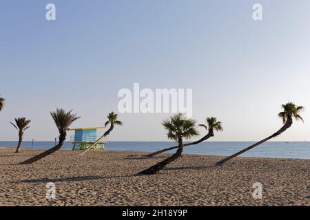 Le Barcares, Frankreich. August 2021. Le Barcares Strand im Sommer am 31. August 2021 in Frankreich. Stockfoto