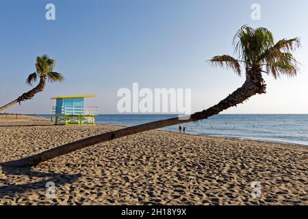 Le Barcares, Frankreich. August 2021. Le Barcares Strand im Sommer am 31. August 2021 in Frankreich. Stockfoto