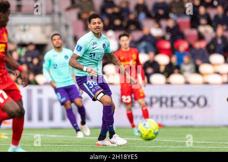 Farum, Dänemark. Oktober 2021. Marrony (38) vom FC Midtjylland beim 3F Superliga-Spiel zwischen dem FC Nordsjaelland und dem FC Midtjylland in Right to Dream Park in Farum, Dänemark. (Foto: Gonzales Photo/Alamy Live News Stockfoto