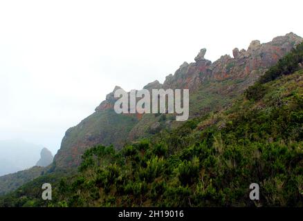 Montaña rocosa de Taganana Stockfoto