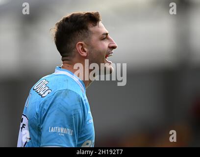 Brentford, Großbritannien. Oktober 2021. Premiership Rugby. London Irish V Gloucester. Brentford Community Stadium. Brentford. Jonny May (Gloucester Rugby) schreit. Kredit: Sport In Bildern/Alamy Live Nachrichten Stockfoto