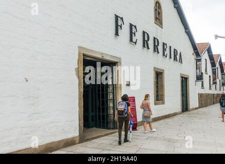 Ferreira Portweinkeller in Vila Nova de Gaia, Porto, Portugal. Stockfoto