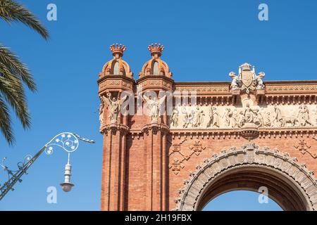 Arco de Triunfo de Barcelona, Passeig de Lluís Companys, 08003 Barcelona, Spanien Stockfoto