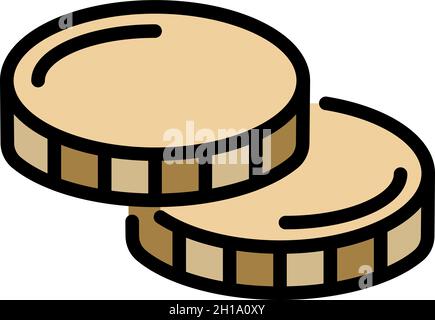 Symbol für zwei Pillen. Skizzieren zwei Pillen Vektor-Symbol Farbe flach isoliert Stock Vektor