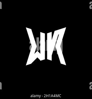 WN Monogram-Logo-Buchstabe mit geometrischem Cakra-Design auf schwarzem Hintergrund isoliert, geometrischer Stern-Logo-Buchstabe, Monogramm-Buchstabe Mandala Stock Vektor