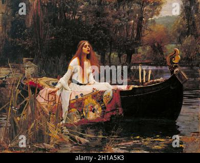 The Lady of Shalott von John William Waterhouse Stockfoto