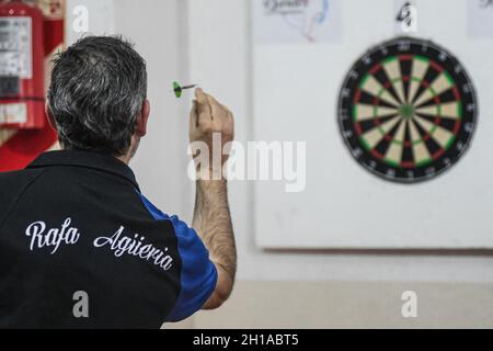 Darts-Spieler: Argentinische Nationalmeisterschaft Stockfoto