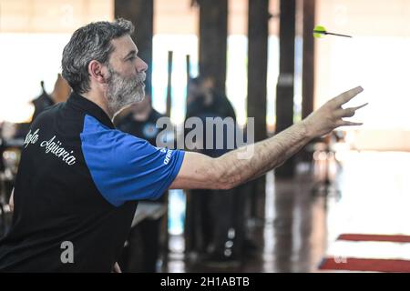 Darts-Spieler: Argentinische Nationalmeisterschaft Stockfoto