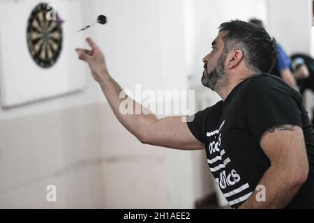 Darts-Spieler: Argentinische Nationalmeisterschaft Stockfoto