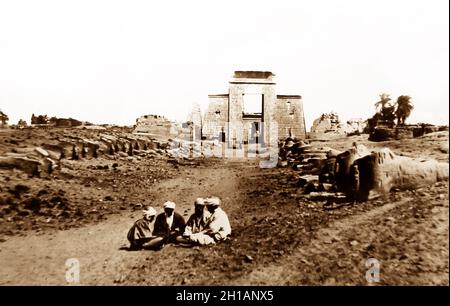 Avenue of Sphinxes, Karnak, Ägypten, 1850er von Francis Frith Stockfoto