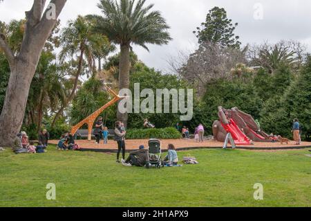 Spielplatz in den Fitzroy Gardens, Melbourne, Australien Stockfoto
