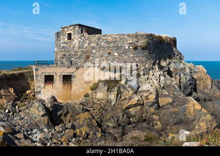 dh Fort doyle WAL GUERNSEY Französische Invasionsverteidigung Weltkrieg zwei deutsche Küstenverteidigungskanal-Insel Stockfoto