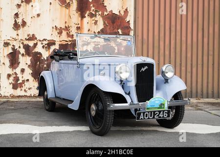 1935 Austin Auto am Bicester Heritage Center sonntag Scramble Event. Bicester, Oxfordshire, England Stockfoto