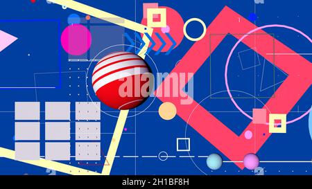 Zusammenfassung Hintergrund mit geometrischen Formen Stockfoto