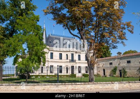 Margaux, Frankreich - 11. September 2018: Chateau Palmer ist ein Weingut im Margaux Appellation d'origine contrôlée Bordeaux Region in Frankreich Stockfoto