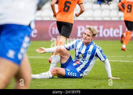 Odense, Dänemark. Oktober 2021. Max Fenger (15) aus dem Ü-Wagen beim 3F-Superliga-Spiel zwischen Odense Boldklub und dem FC Randers im Nature Energy Park in Odense. (Foto: Gonzales Photo/Alamy Live News Stockfoto