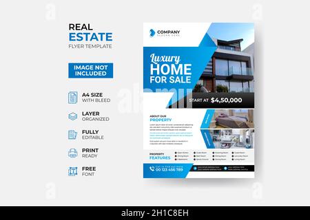 Vorlage, Geschäft, Poster, Marketing, Immobilien, Haus, Haus, Verkauf, Gewerbe, Immobilien, werbung, Agentur, Design, Broschüre, modern, Flyer, Werbung Stock Vektor