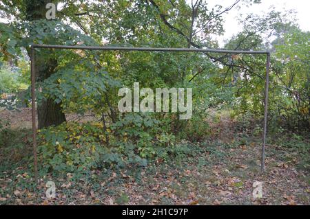 Eichelberg 89 m in Deetz, Brandenburg, Deutschland - 6. Oktober 2021. In der Bronze- und frühen Eisenzeit war auf Eichelberg ein slawischer gord (Burgwall). Stockfoto