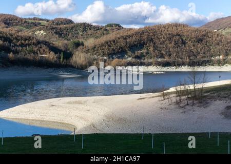 Fiastra-See, Landschaft, Marken, Italien, Europa Stockfoto