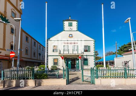 Philipsburg, St. Maarten - Dezember 17, 2018: Der historische Hof Haus auf der Front street in Philipsburg St. Maarten Leeward Inseln der Kleinen Antillen Osten Stockfoto