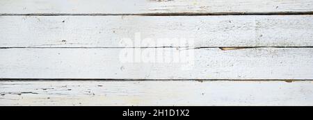 Alte Holztafel lackierte weiße Fahne Hintergrundtextur Stockfoto