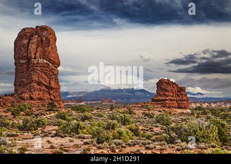 Red Rocks im Arches National Park, Utah, USA Stockfoto