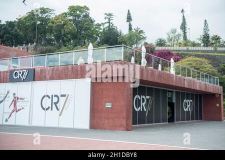 Das CR7 Museum des Fußballspielers Cristiano Ronaldo von Portugal in der Stadt Funchal auf der Insel Madeira von Portugal. Portugal, Madeira, April 2018 Stockfoto