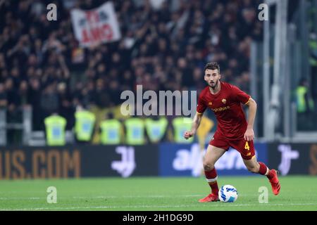 Bryan Cristante von AS Roma in Aktion während des Serie-A-Spiels zwischen Juventus FC und AS Roma. Stockfoto