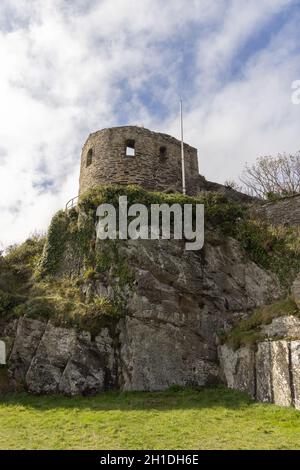 Cornwall Castle; St. Catherine's Castle, Fowey Cornwall UK, ein Schloss aus dem 16th. Jahrhundert, das gebaut wurde, um die franzosen abzuwehren, heute im Besitz von English Heritage Stockfoto