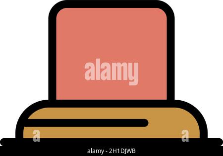 Stempel des Arztes. Umriss Arzt Stempel Vektor Symbol Farbe flach isoliert Stock Vektor